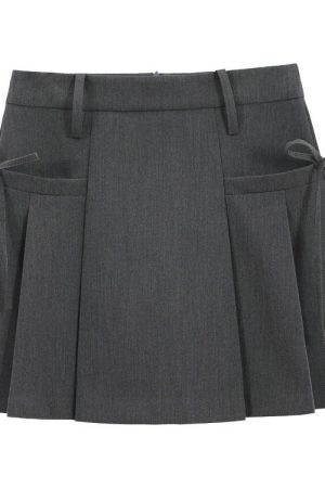 Casual Day Outfits, Easy Trendy Outfits Aesthetic Outfit Grey Mini Skirt