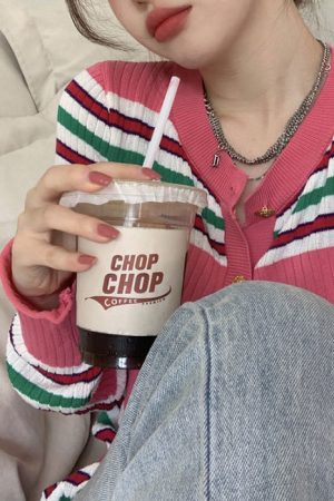 Casual Day Outfits, Easy Trendy Outfits Aesthetic Ribbed Cardigan