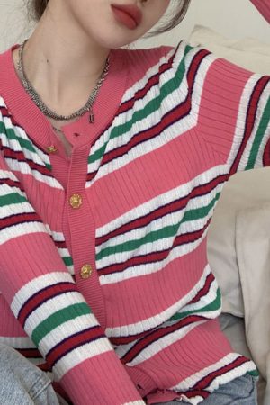 Casual Day Outfits, Easy Trendy Outfits Aesthetic Ribbed Cardigan