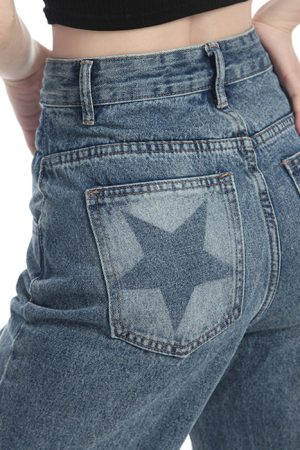 Casual Day Outfits, Easy Trendy Outfits Aesthetic Star Washed Jeans