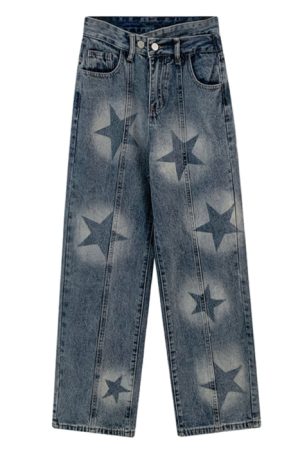 Casual Day Outfits, Easy Trendy Outfits Aesthetic Star Washed Jeans