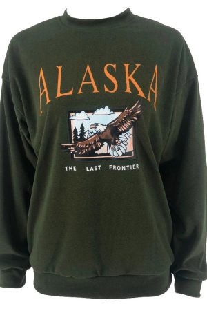 Casual Day Outfits, Easy Trendy Outfits Alaska Print Sweatshirt