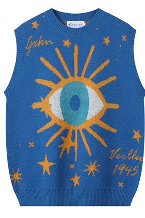 Casual Day Outfits, Easy Trendy Outfits All-Seeing Eye & Stars Aesthetic Vest