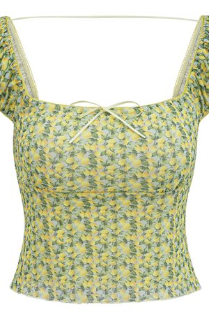 Casual Day Outfits, Easy Trendy Outfits Amalfi Lemon Cropped Top