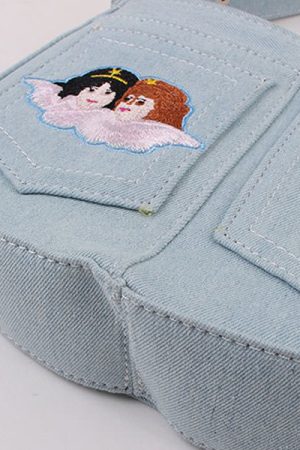 Casual Day Outfits, Easy Trendy Outfits Angel Embroidery Baguette Bag