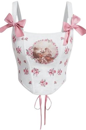 Casual Day Outfits, Easy Trendy Outfits Angelcore Bow Straps Corset