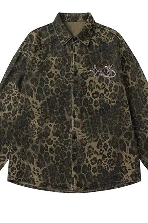 Casual Day Outfits, Easy Trendy Outfits Animal Attraction Leopard Oversized Jacket