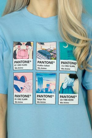 Casual Day Outfits, Easy Trendy Outfits Anime Pantone T-Shirt