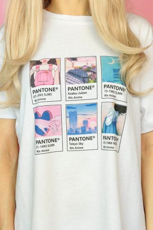 Casual Day Outfits, Easy Trendy Outfits Anime Pantone T-Shirt
