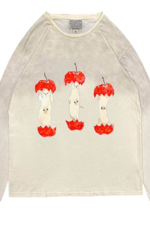 Casual Day Outfits, Easy Trendy Outfits Apple Core Graphic Long Sleeve Tee