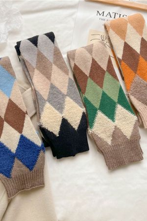 Casual Day Outfits, Easy Trendy Outfits Argyle Pattern Scarf