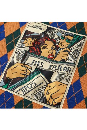 Casual Day Outfits, Easy Trendy Outfits Argyle Pattern Turtleneck Sweater