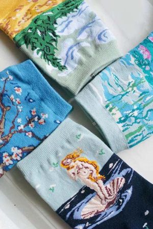 Casual Day Outfits, Easy Trendy Outfits Art Series 4 Pack Socks