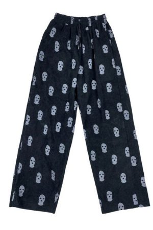 Casual Day Outfits, Easy Trendy Outfits Balaclava Print Wide Leg Pants