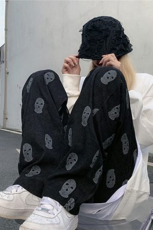 Casual Day Outfits, Easy Trendy Outfits Balaclava Print Wide Leg Pants