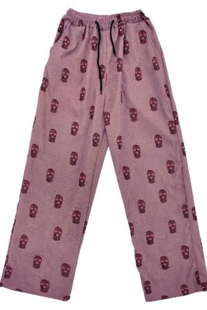 Casual Day Outfits, Easy Trendy Outfits Balaclava Print Wide Leg Pants