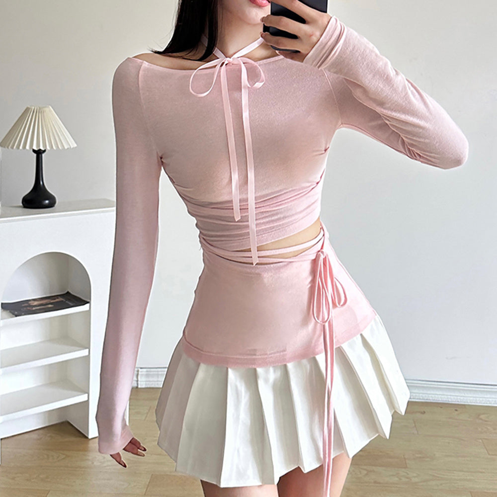 Casual Day Outfits, Easy Trendy Outfits Balletcore Aesthetic Long Sleeve Top Casual Day Outfits, Easy Trendy Outfits Balletcore Aesthetic Long Sleeve Top