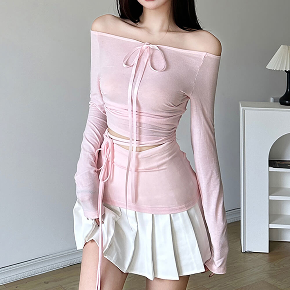 Casual Day Outfits, Easy Trendy Outfits Balletcore Aesthetic Long Sleeve Top Casual Day Outfits, Easy Trendy Outfits Balletcore Aesthetic Long Sleeve Top