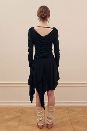 Casual Day Outfits, Easy Trendy Outfits Balletcore Asymmetrical Mid Skirt