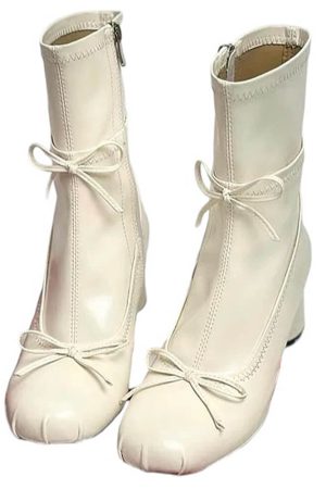 Casual Day Outfits, Easy Trendy Outfits Balletcore Square-Toe Ankle Boots