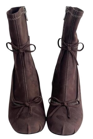 Casual Day Outfits, Easy Trendy Outfits Balletcore Square-Toe Ankle Boots