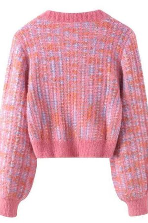 Casual Day Outfits, Easy Trendy Outfits Barbiecore Knit Cropped Cardigan