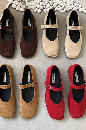 Casual Day Outfits, Easy Trendy Outfits Basic Things Suede Mary Jane Flats