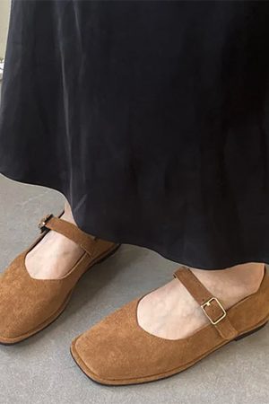 Casual Day Outfits, Easy Trendy Outfits Basic Things Suede Mary Jane Flats