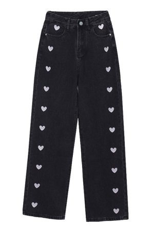 Casual Day Outfits, Easy Trendy Outfits Black Hearts Jeans