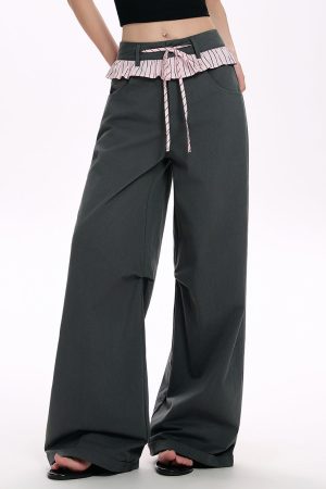 Casual Day Outfits, Easy Trendy Outfits Blokette Aesthetic Wide Leg Trousers