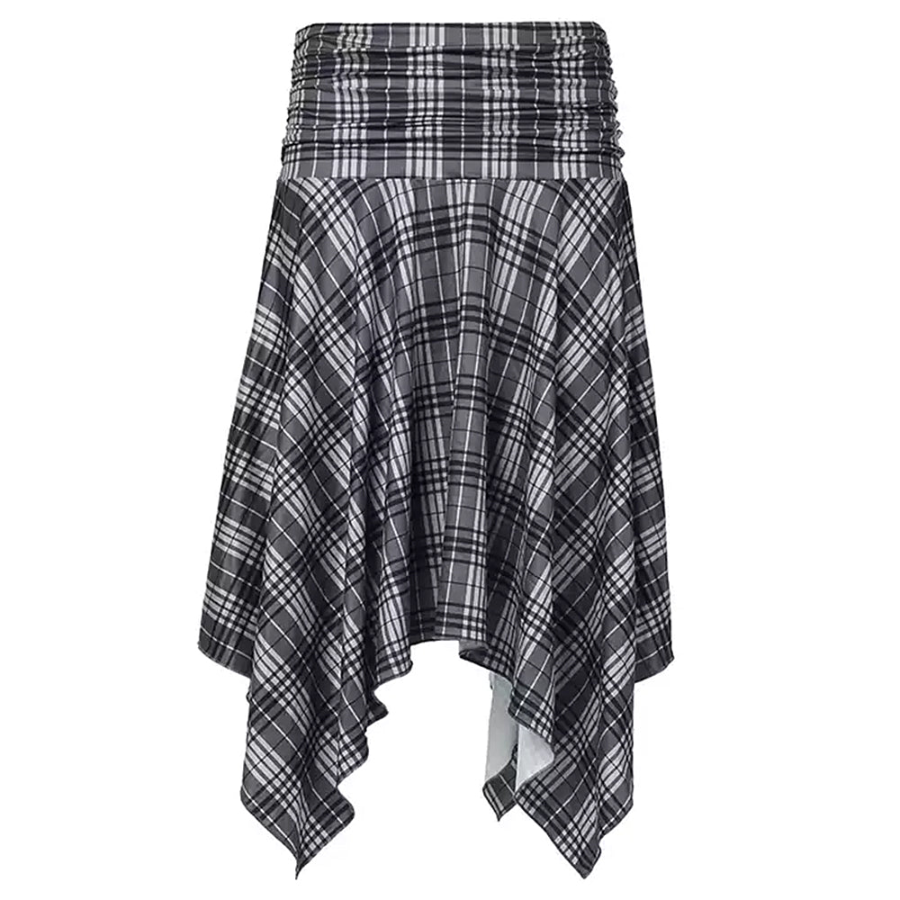 Casual Day Outfits, Easy Trendy Outfits Blokette Asymmetrical Plaid Skirt Casual Day Outfits, Easy Trendy Outfits Blokette Asymmetrical Plaid Skirt
