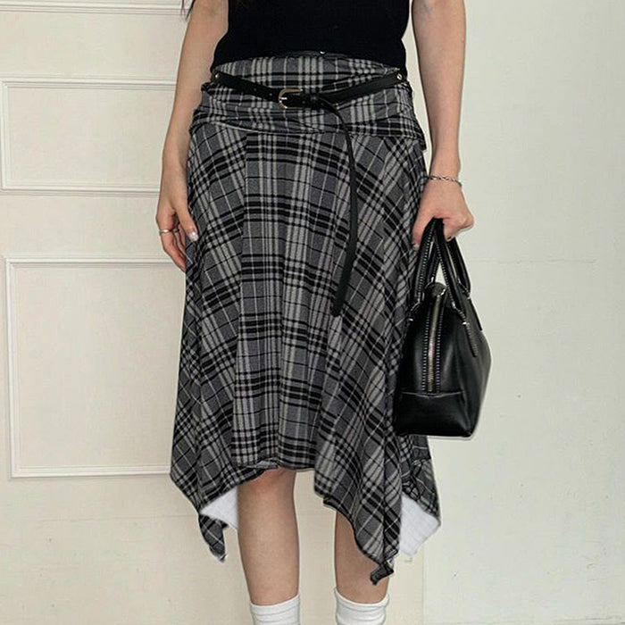 Casual Day Outfits, Easy Trendy Outfits Blokette Asymmetrical Plaid Skirt Casual Day Outfits, Easy Trendy Outfits Blokette Asymmetrical Plaid Skirt