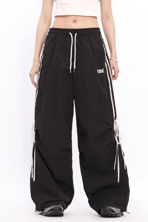 Casual Day Outfits, Easy Trendy Outfits Blokette Side Stripe Wide-Leg Trousers