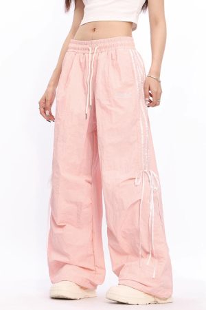 Casual Day Outfits, Easy Trendy Outfits Blokette Side Stripe Wide-Leg Trousers