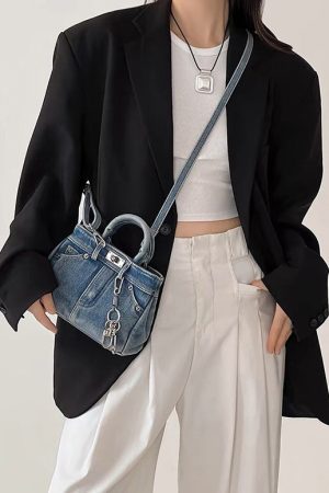 Casual Day Outfits, Easy Trendy Outfits Blue Jeans Y2K Mini Handbag