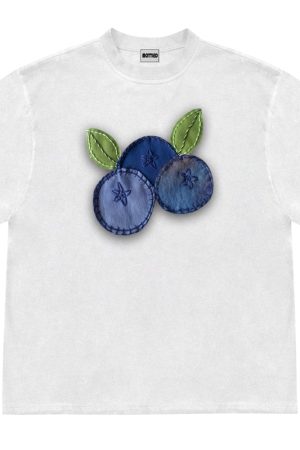 Casual Day Outfits, Easy Trendy Outfits Blueberry Patchwork Tee