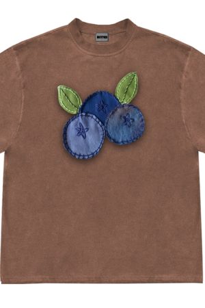 Casual Day Outfits, Easy Trendy Outfits Blueberry Patchwork Tee