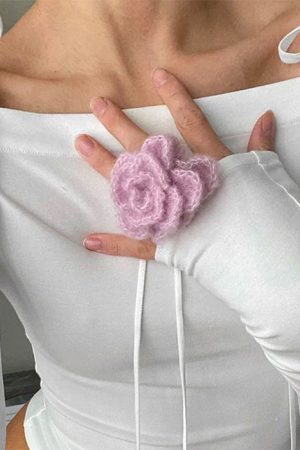 Casual Day Outfits, Easy Trendy Outfits Bow Off-Shoulder Long Sleeve Top