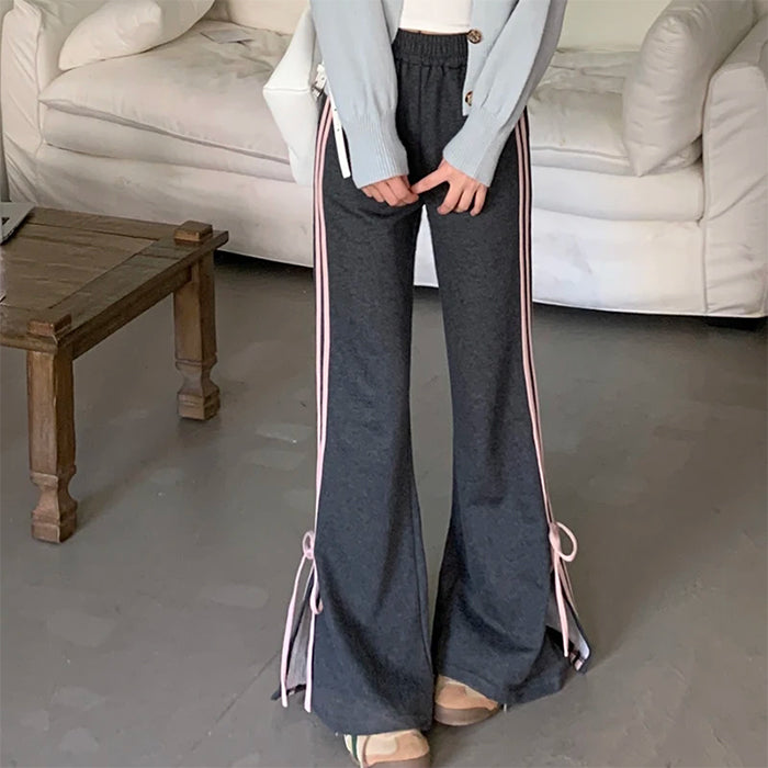 Casual Day Outfits, Easy Trendy Outfits Bow Side Stripe Sweatpants Casual Day Outfits, Easy Trendy Outfits Bow Side Stripe Sweatpants