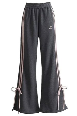 Casual Day Outfits, Easy Trendy Outfits Bow Side Stripe Sweatpants