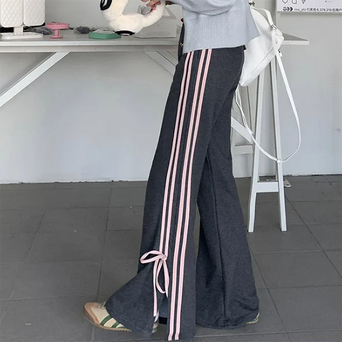 Casual Day Outfits, Easy Trendy Outfits Bow Side Stripe Sweatpants Casual Day Outfits, Easy Trendy Outfits Bow Side Stripe Sweatpants