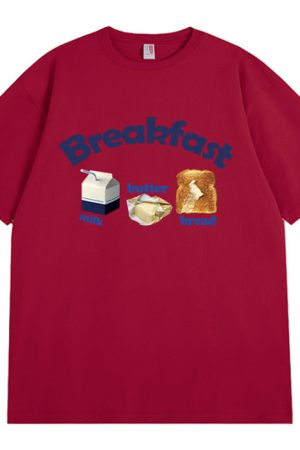 Casual Day Outfits, Easy Trendy Outfits Breakfast Aesthetic Graphic T-Shirt