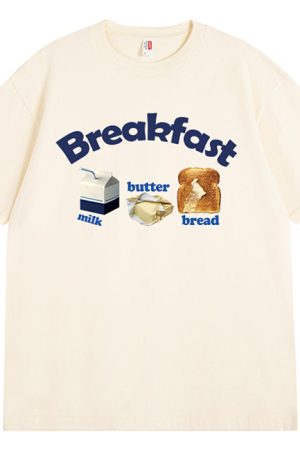 Casual Day Outfits, Easy Trendy Outfits Breakfast Aesthetic Graphic T-Shirt