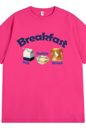 Casual Day Outfits, Easy Trendy Outfits Breakfast Aesthetic Graphic T-Shirt