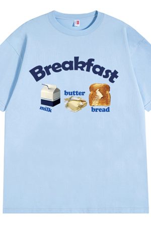 Casual Day Outfits, Easy Trendy Outfits Breakfast Aesthetic Graphic T-Shirt