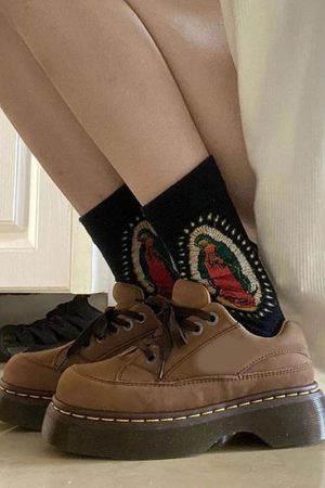 Casual Day Outfits, Easy Trendy Outfits Brown Aesthetic Platform Oxford Shoes