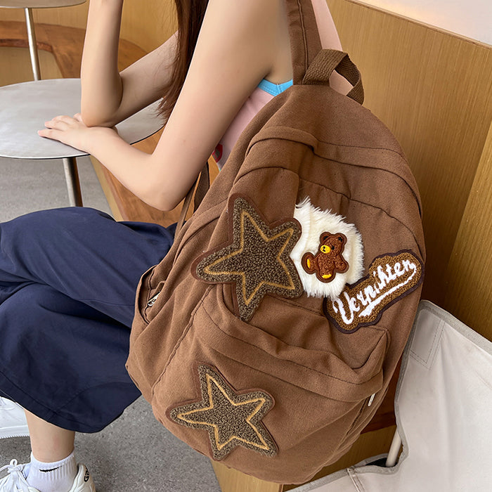 Casual Day Outfits, Easy Trendy Outfits Brown Bear Star Backpack Casual Day Outfits, Easy Trendy Outfits Brown Bear Star Backpack