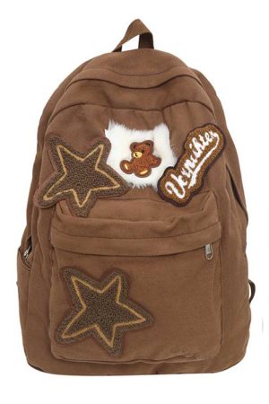 Casual Day Outfits, Easy Trendy Outfits Brown Bear Star Backpack