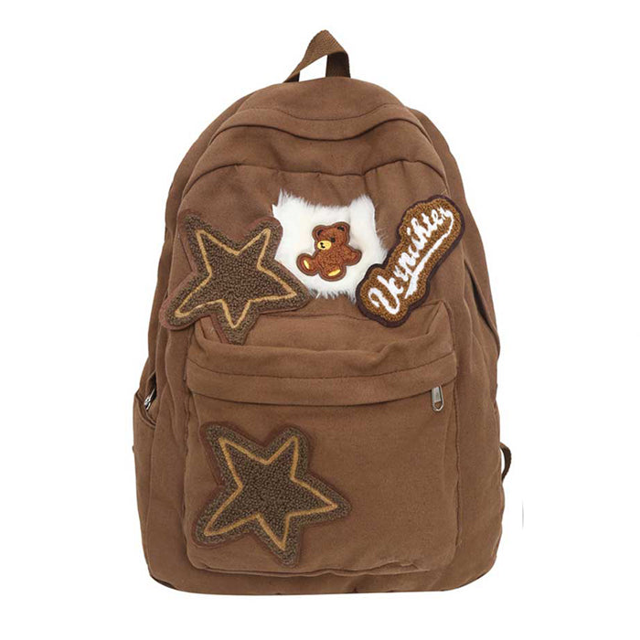 Casual Day Outfits, Easy Trendy Outfits Brown Bear Star Backpack Casual Day Outfits, Easy Trendy Outfits Brown Bear Star Backpack