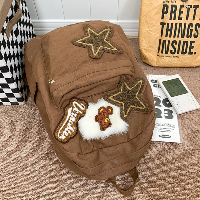 Casual Day Outfits, Easy Trendy Outfits Brown Bear Star Backpack Casual Day Outfits, Easy Trendy Outfits Brown Bear Star Backpack